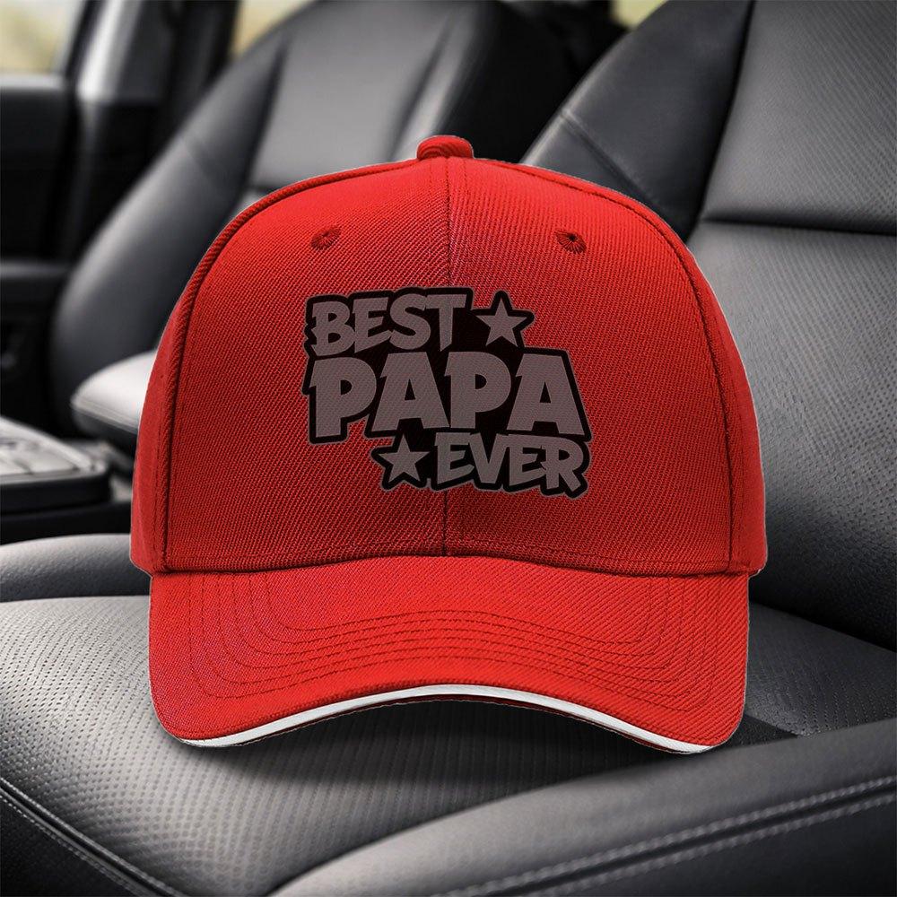 BEST PAPA EVER Adjustable Duckbill Baseball Cap  Classic Black Unisex Hat for Unisex  Women Lightweight Travel Gift