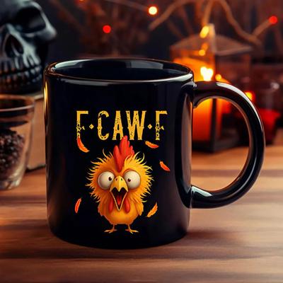 Персонализированная кружка F-Caw-F Chicken 15 унций керамическая кофейная чашка смешной петух фермерское животное юмор кружка многоразовая подходит для мытья в посудомоечной машине и микроволновой печи посуда для напитков