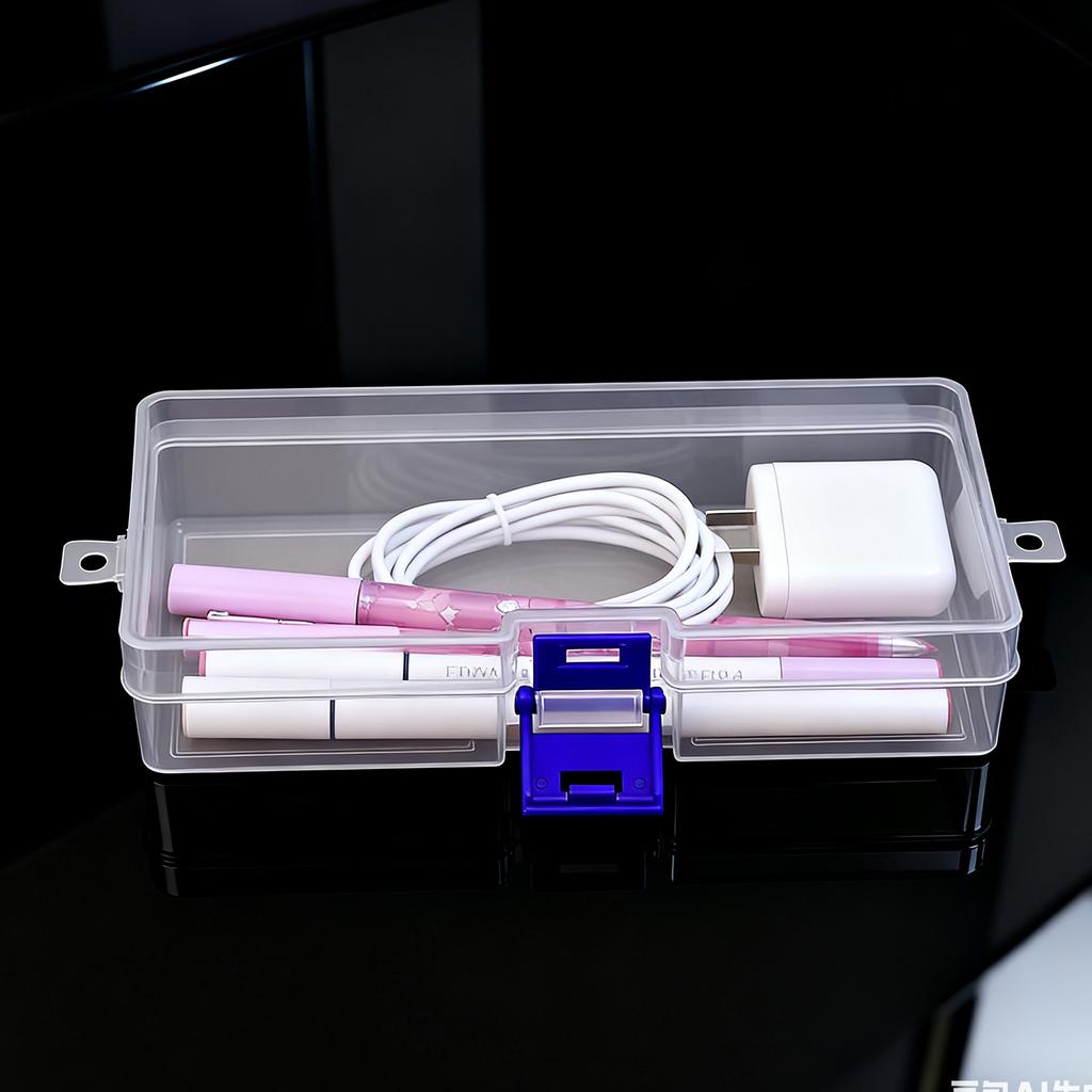5PCS Rectangle Lockable Box with Cover Storable Jewelry Hardware Small Items Beads Earring Box Multifunctional Plastic Case