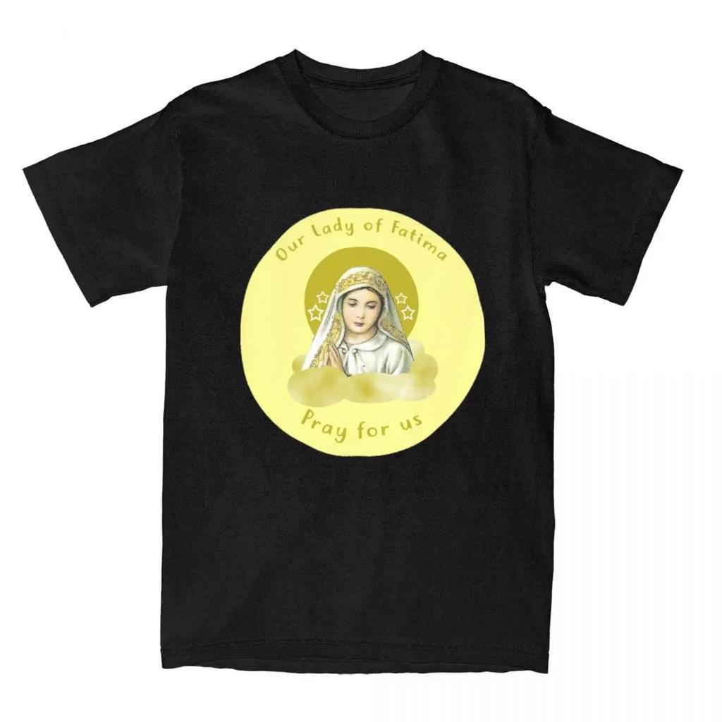 Vintage Our Lady Of Fatima UnisexT Shirt Merch Awesome Tees Short Sleeve Crew Neck T-Shirt Cotton Printed Clothing