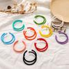 Simple Geometric Personality Candy Color C-shaped Round Earrings Women Jewelry Hoop Earrings