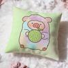 Cartoon L-Lulu Pig Pink Cushion Cover Premium Comfort Reversible Pillow Cove -Two in One Design for Any Room & Car Interior