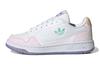 Adidas Originals NY 90 J Leather Comfortable Abrasion Resistant Low top Kids' Skateboarding Shoes Snow Unisex GY1172