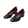 Where's That From Womens/Ladies Seattle Faux Leather Square Toe Low Block Heel Shoes