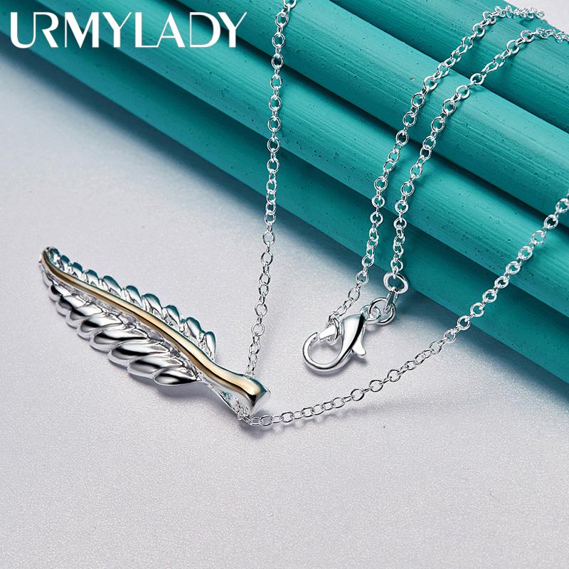 Ожерелье с подвеской из стерлингового серебра 925 пробы для женщин, свадебные модные украшения