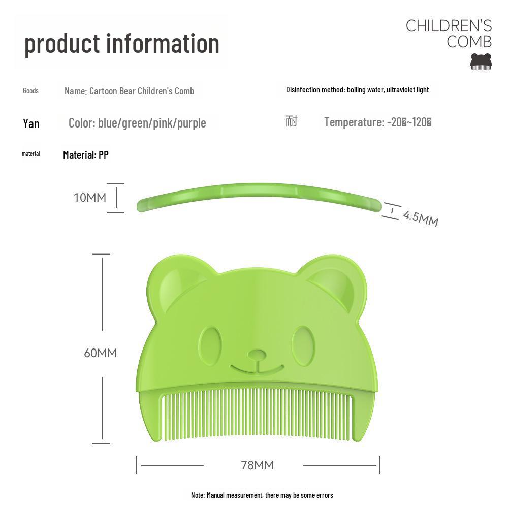 Детская расческа в форме медведя для удаления колпачков - подходит для мальчиков и девочек
