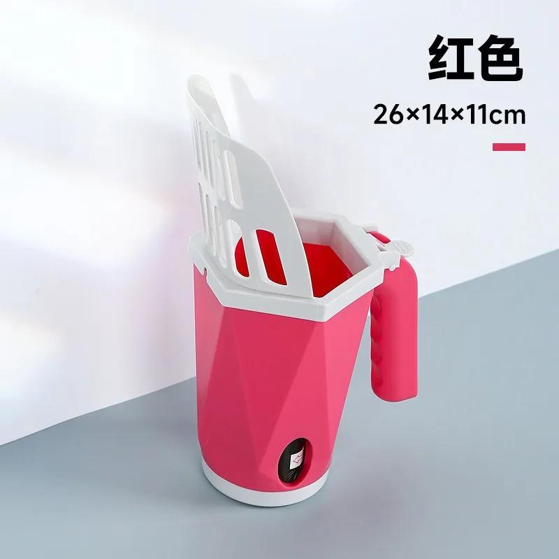 Cat Litter Scoop Cat Litter Box with Refill Bag Removable Cleaning Supplies Toilet Waste Collector Self-cleaning Cat Litter Box