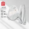MINISO Мужской комплект: флисовая толстовка с капюшоном и брюки прямого кроя