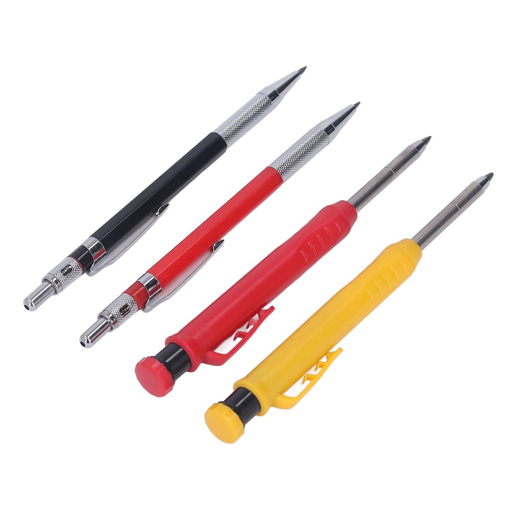 Набор механических плотницких карандашей с 40 сменными стержнями, простой в использовании набор карандашей для работы по дереву с глубокими отверстиями