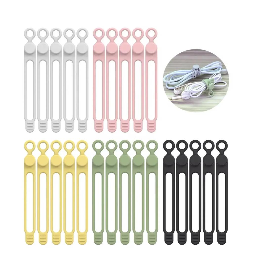 Silicone Cable Ties, Cord Organizer, Cable Straps, Reusable Cord Ties, Travel Cable Organizer, Cute Elastic Tie, Wire Ties