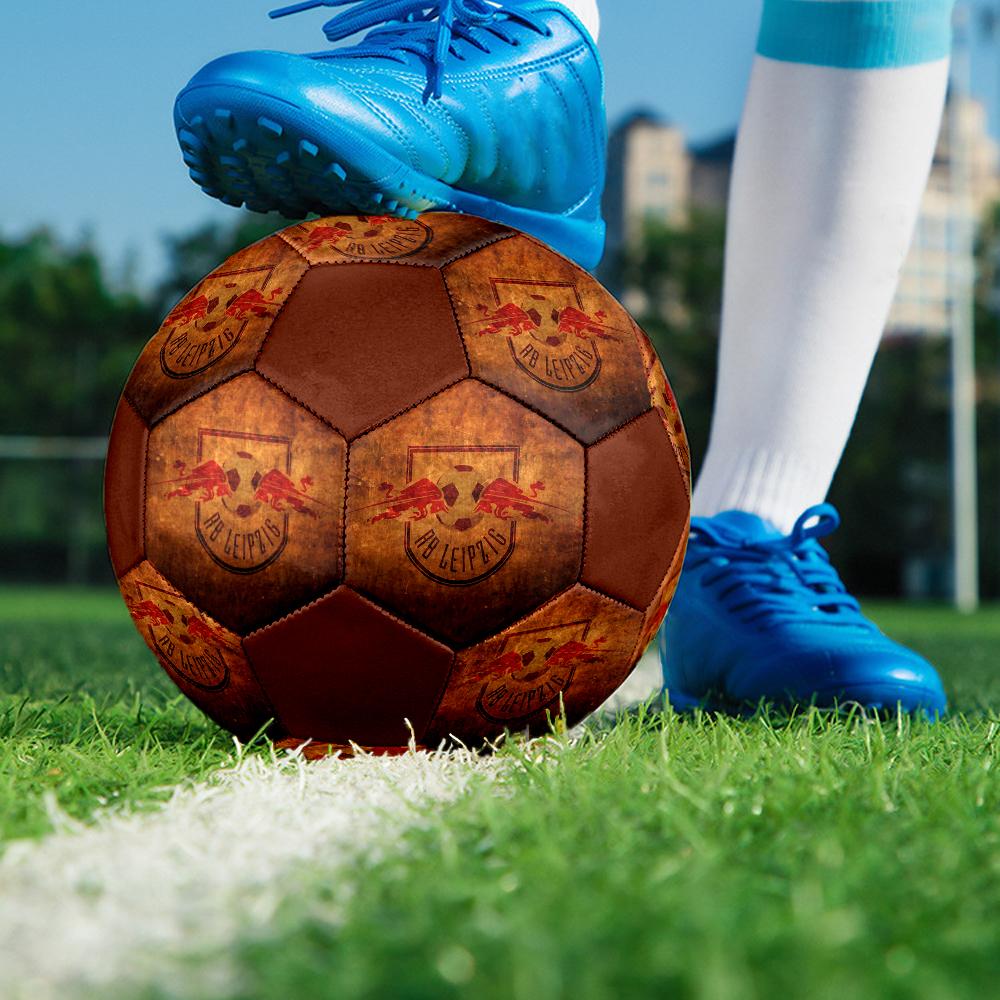 RB leipzig logo Soccer Ball, colorful, suitable for all ages, machine-stitched, PVC material, competition grade, durable and high bounce