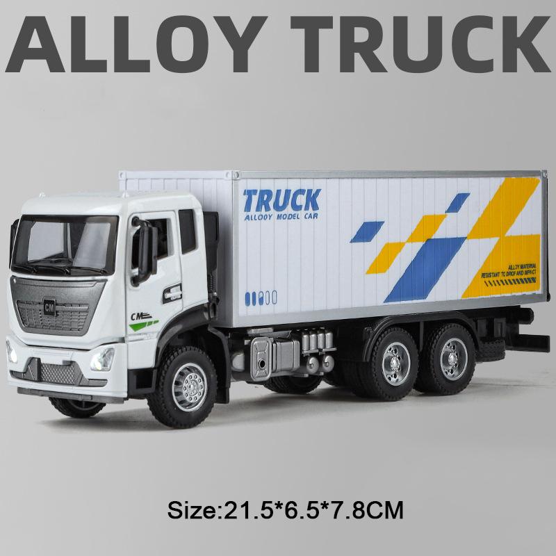 1:32 Контейнеровоз Сплав Машина Литая Игрушечная Модель Открывающиеся Двери Звук Свет Инерционный Автомобиль Детские Игрушки-Пазлы Подарок