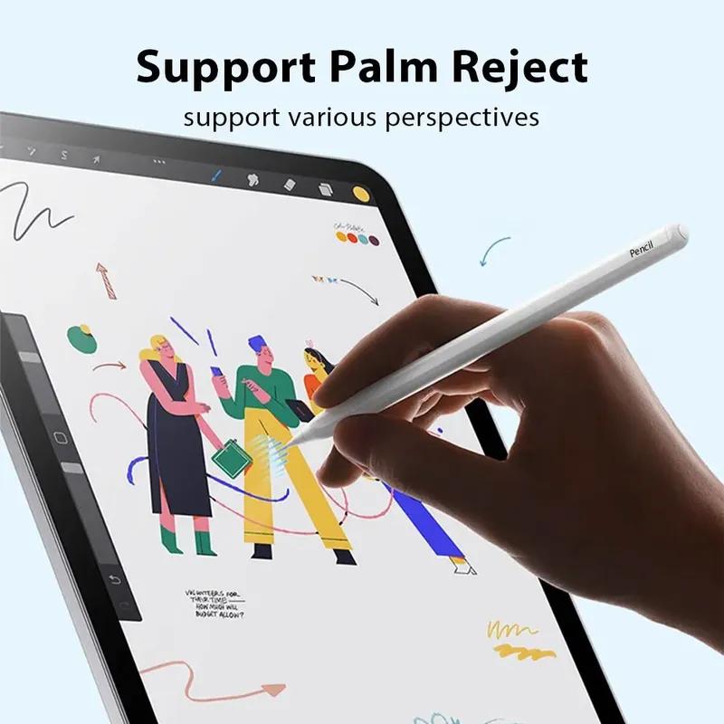Для Apple Pencil Для iPad A16 10-го Поколения Pro 12.9 Air 13 11 M3 2025 M4 Air 6 4 5 8-го 9-го Mini 7 10.9 Стилус Ручка Аксессуары
