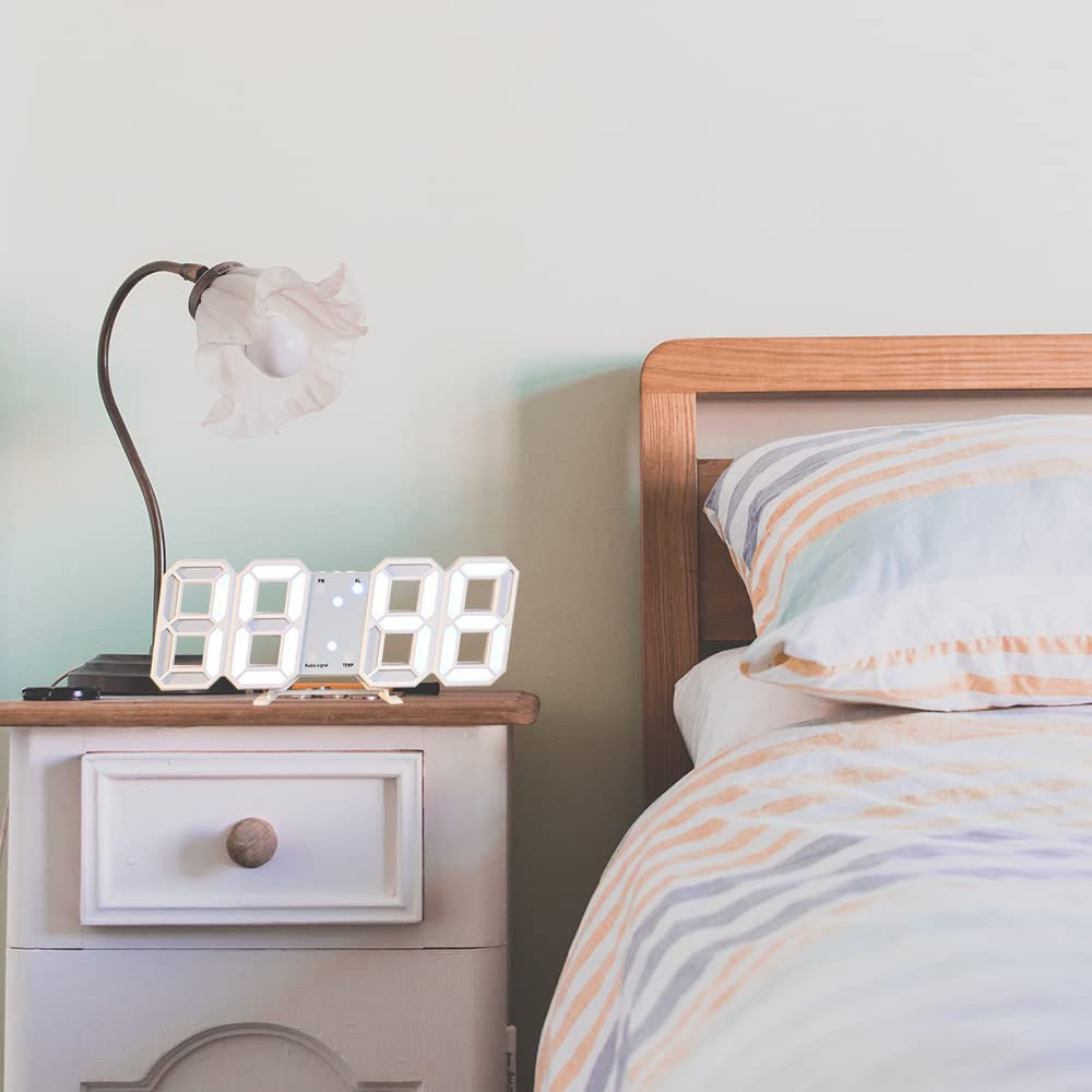 Digital LED Radio Large Humidity and Temperature Brightness Automatic Brightness Energy Saving 5v USB Power Tabletop Alarm Clock Clock, Clock, Clock,