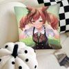 Милая Аниме Девушка Природа Милый Чехол для Подушки Умамусуме Квадратная Подушка Спальня Диван Досуг Комфортная Подушка Автомобиль Домашнее Украшение