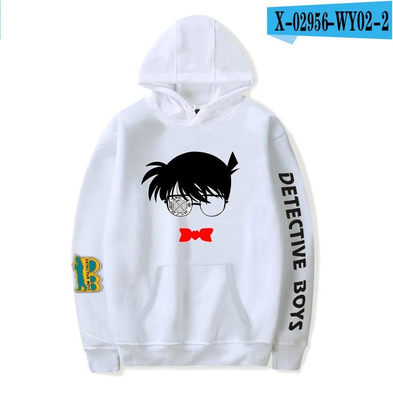 Новая толстовка с капюшоном «Детектив Конан» для мужчин и женщин, модная популярная тенденция, аниме-пуловеры с капюшоном в стиле Харадзюку, классика, простой, с длинным рукавом