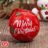 1PC Kids Favors Mini Tin Box Round Empty Case Santa Printing Candy Storage Case Round Ball Shaped