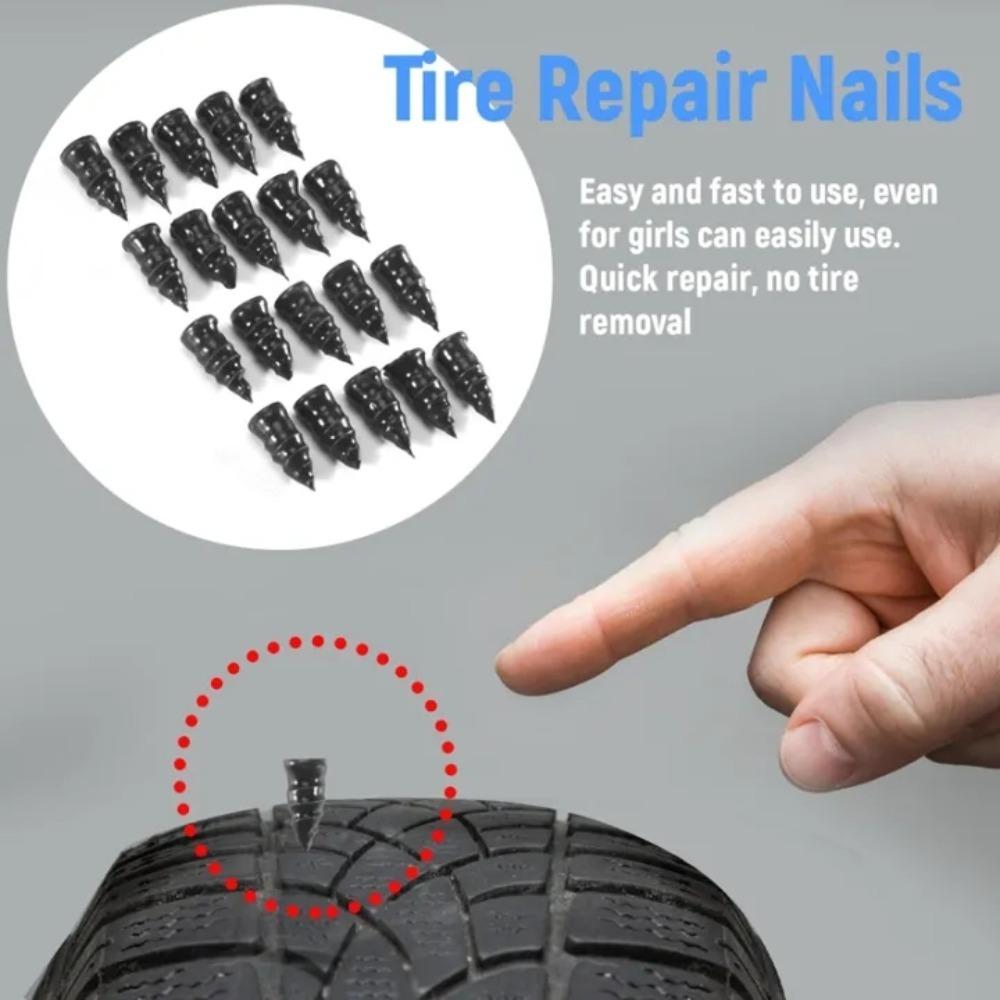 60/20Pc Rubber Nail Mushroom Shape Puncture Tire Repair Tools For Car Motorcycle Bike Truck Vacuum Type Repairing Accessories