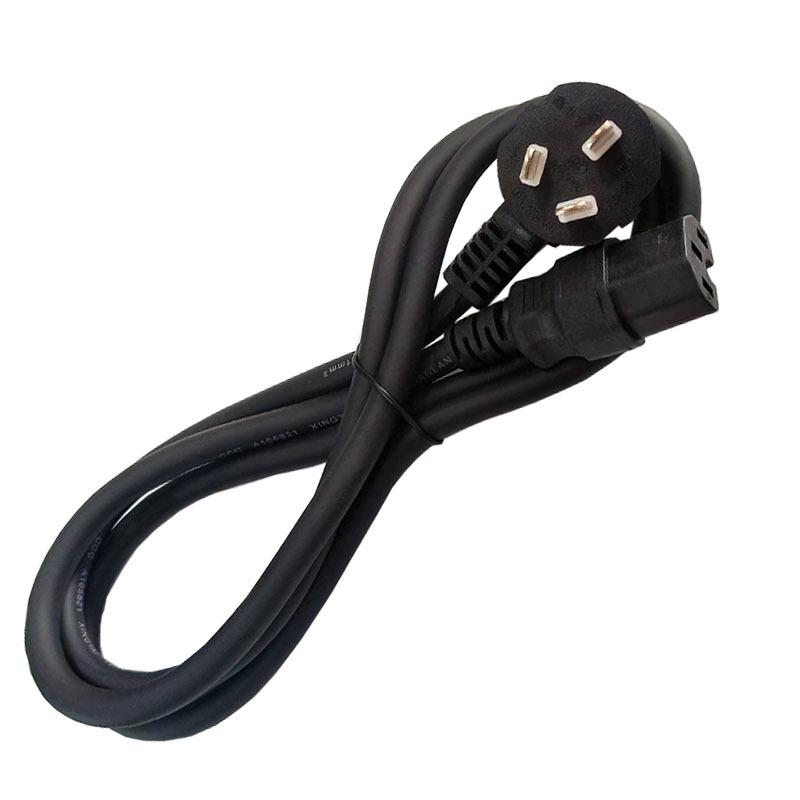 Pure Copper Cloverleaf Power Cord for Rice Cooker and Computer, High-Power with Groove Design