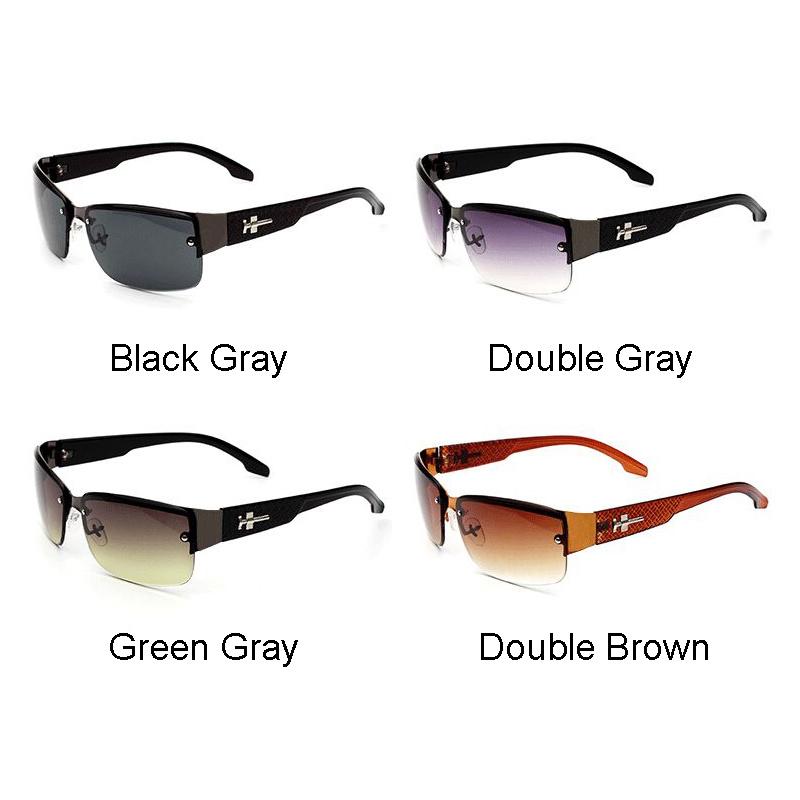 Classic Vintage Semi-Rimless Sunglasses Square Gradient Mirror Sun Glasses Retro Outdoor Driving Oculos De Sol Lentes