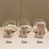 Crystal Slippers Women's New Summer Thick Heel Square Head with High Heel Fairy Style French Sandals