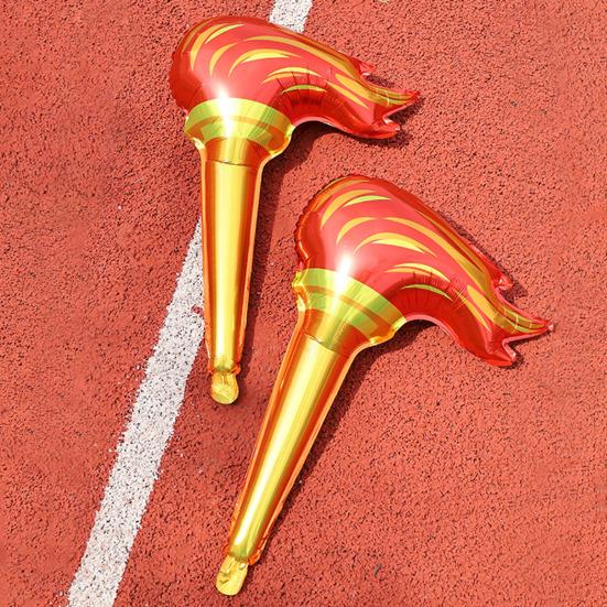 10/20/30Pcs Inflatable Torch Sports Game Torch Balloon Favors Bulk Aluminum Film Fake