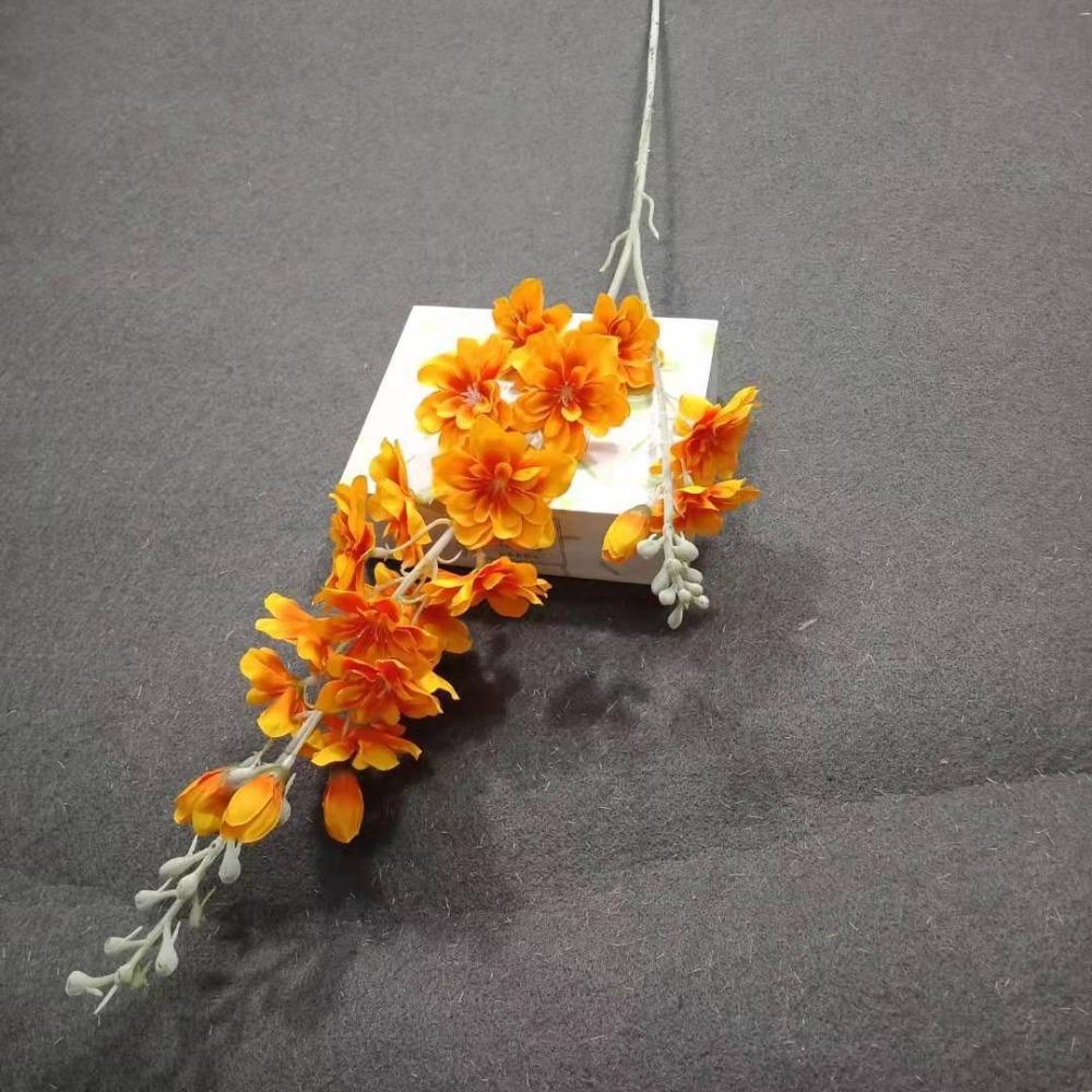 Искусственные флокированные дельфиниумы, имитация цветов, свадебная цветочная композиция, двузубый крупный дельфиниум, украшение для отеля, искусственный ф