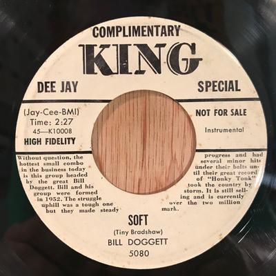 7-дюймовая пластинка BILL DOGGETT - Soft / Hot Ginger 5080 King Records 1957 США Соул/Фанк Б/У