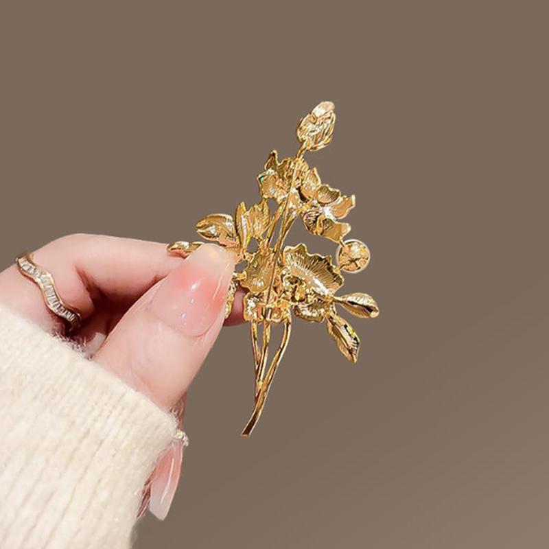 Chinese Style Enamel Peony Flowers Brooches For Women Clothing Coat Party Accessries Gifts
