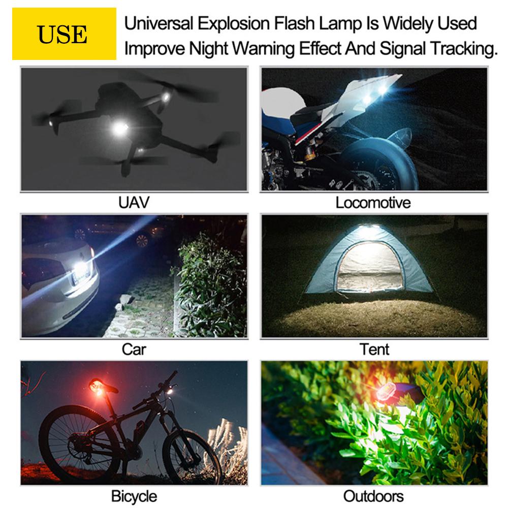 7 Colors USB Rechargeable High Brightness Wireless LED Strobe Lights with Remote