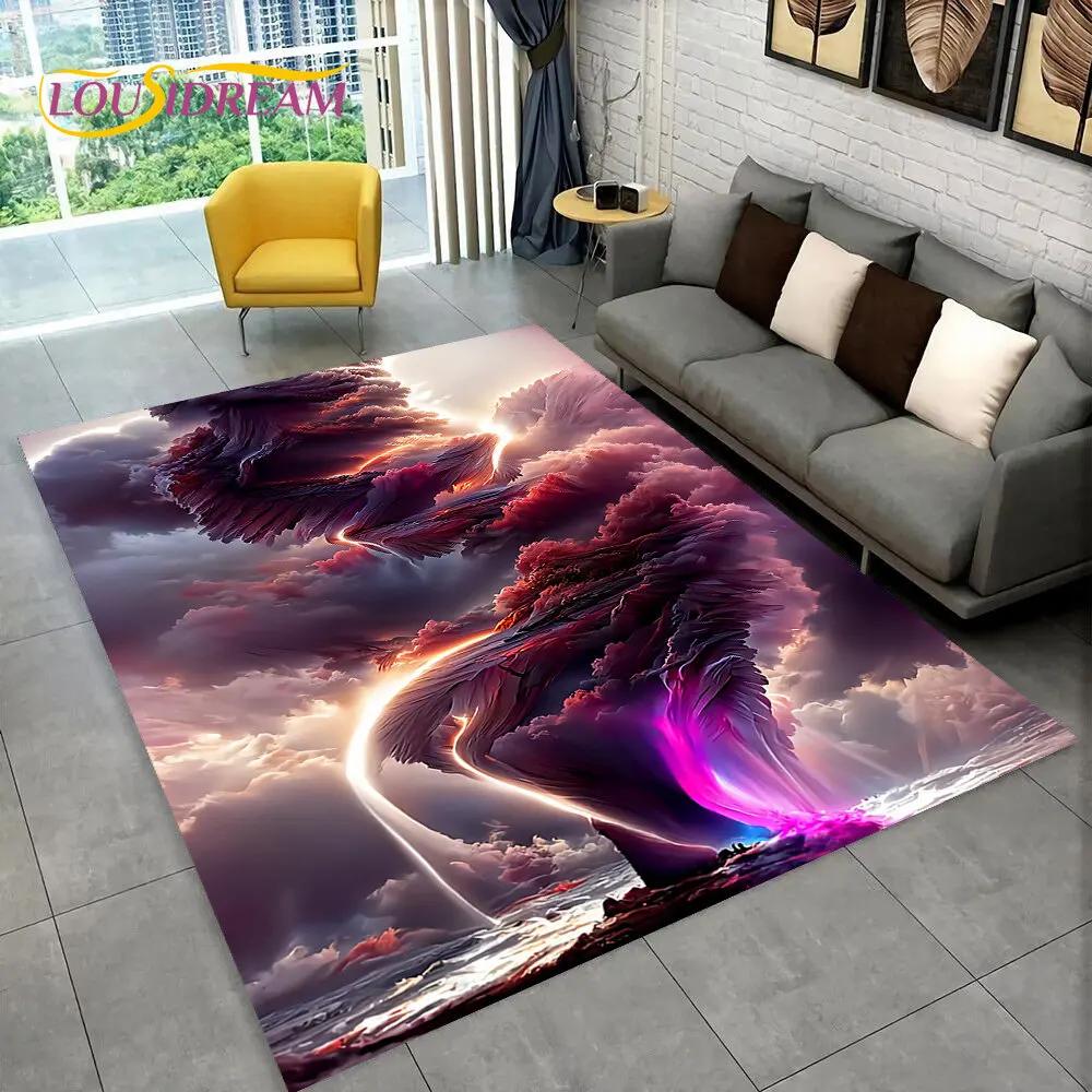 3D Natural, Tornado, Cloud Twister, большой коврик, ковер для гостиной, спальни, дивана, коврик для украшения, нескользящий напольный коврик