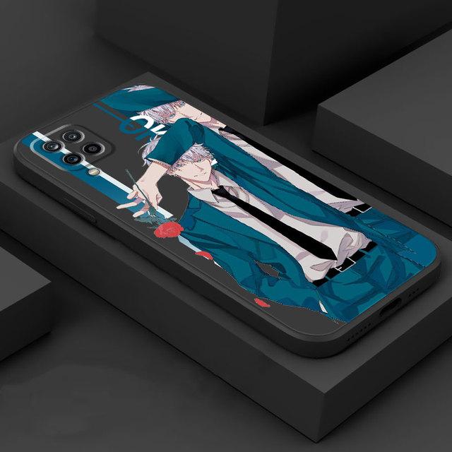 Чехол японского аниме дзюдзюцу кайсен для Samsung Galaxy A50 A01 A70 A11 A21s A71 A03s A31 A02 A51, квадратная жидкая броня, мягкий чехол