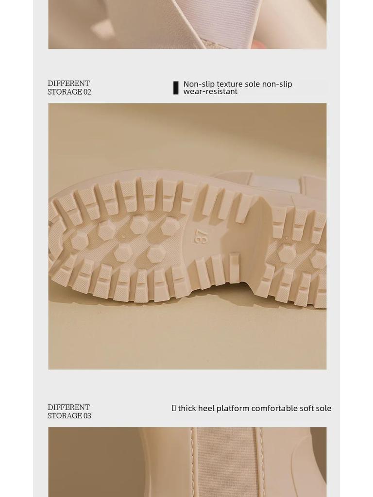 2024 Стильные женские водонепроницаемые резиновые сапоги: Толстая подошва, износостойкая, усиленный дизайн с бархатным утеплителем для любого сезона