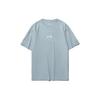 Comfortable Soft Casual Loose Round Neck Pullover Short Sleeve T-Shirt Men Tops Mist-Blue AHST735-3