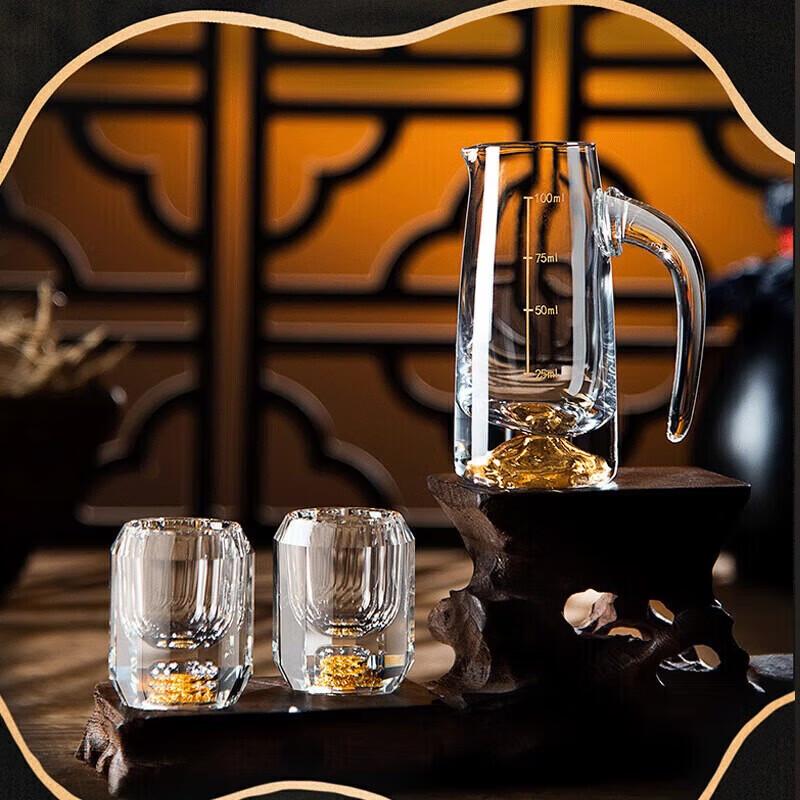 FANKAQI Luxury Crystal Baijiu Decanter & Cup Set (20-Piece)