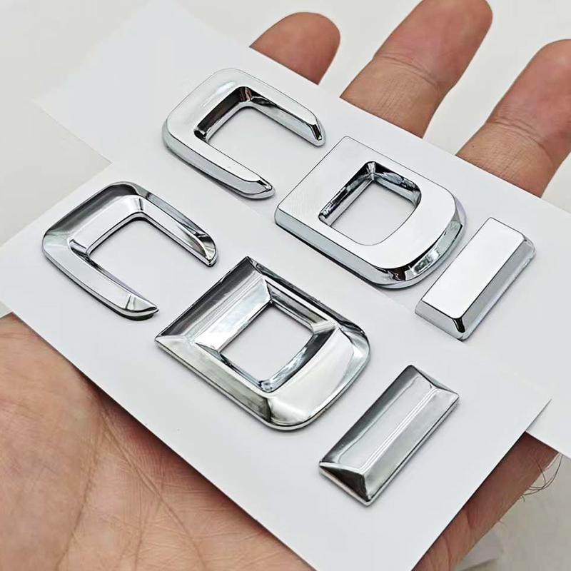 CDI Letter Emblem For Mercedes Benz Trunk Logo Badge W204 W205 W211 W212 W164 W166 CLA GLS GLE Class Chrome Glossy Black Sticker