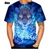 Новая модная мужская/женская футболка с принтом 3D Animal Tiger, летняя футболка с тигровым принтом, топы с изображением животных, футболки