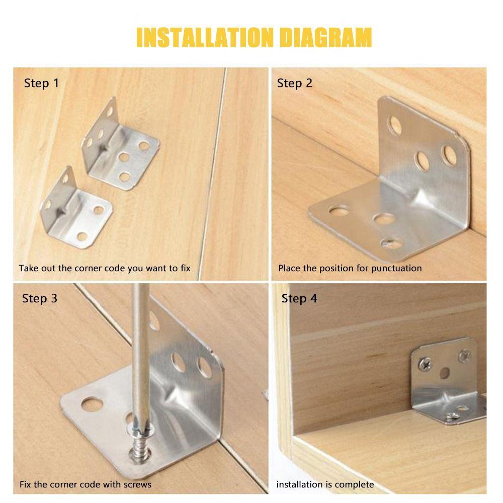 5 шт./компл. крепежный уголок для мебели соединительный уголок из нержавеющей стали треугольный кронштейн