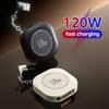 120 Вт Выдвижной кабель Type C на ios USB C на type CPD Быстрая зарядка Кабель для передачи данных для iPhone 15 16 Huawei USB A на Type C cabo