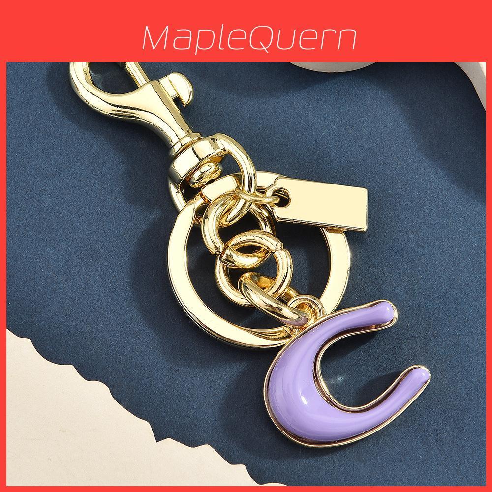 Rainbow C Letter Keychain Metallic Bag Charm For Cute Style Accessories