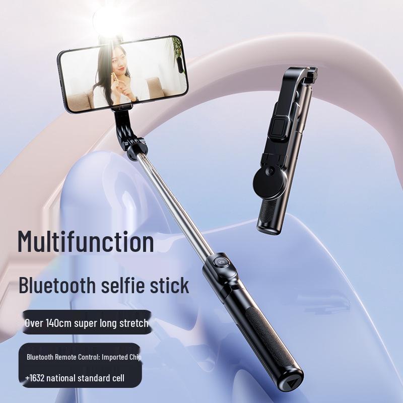 Wireless Bluetooth Selfie Stick with Tripod Stand - Portable Handheld & Floor-Standing for Travel