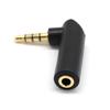 Разъем для наушников, угловой, 3-полюсный, 4-полюсный, 3,5 мм, штекер-гнездо, 90 градусов, стереоаудиоадаптер