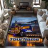Peterbilt Heavy Trucks Customized Name Floor Mat Suitable for Game Room Entryway Living Rooms Outdoor Antislip Carpet Anime Office Decor