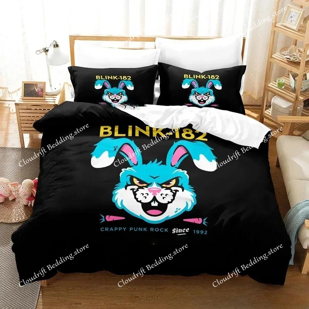 3D-печать музыкальной группы B-Blink-182 Комплект постельного белья для мальчиков и девочек, двуспальная кровать, пододеяльник, наволочка, кровать для мальчиков, домашний текстиль для взрослых