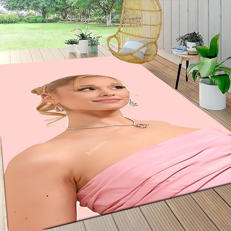 Pink Elegance Portrait Carpet Rug Soft Washable Antislip Home Living Room Sofa Mats Personalized Christmas Rug
