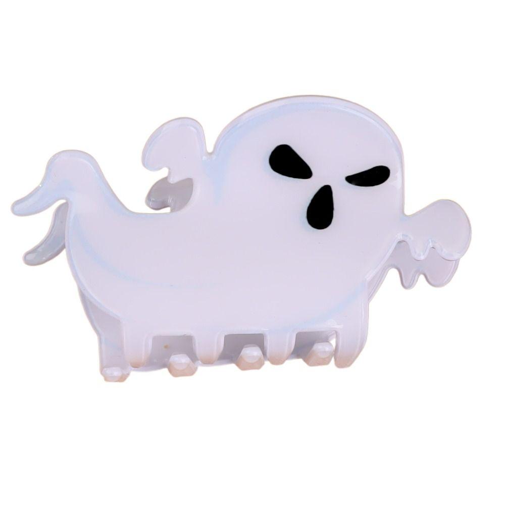 Colourful Ghost Hair Claw PVC Shark Clip Funny Halloween Claw Clip Girls