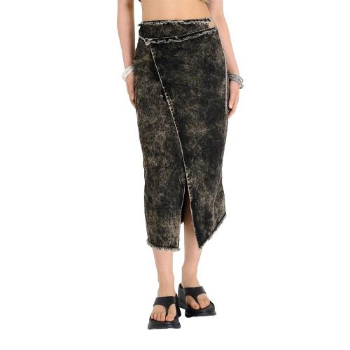The Ragged Priest Womens/Ladies Rune Denim Relaxed Fit Maxi Skirt