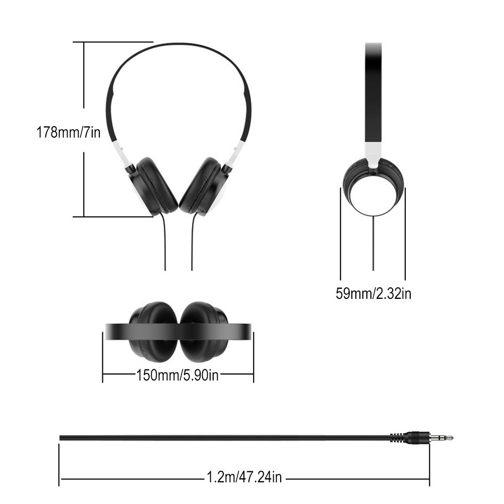 Hi-Fi Звук Музыка Стерео Наушники Гибкая Регулируемая Гарнитура Для ПК Mp3 Телефон Hd Звук Проводные Наушники-Вкладыши Гарнитуры Бас