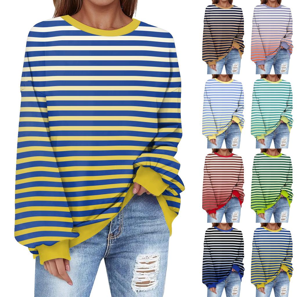 Толстовка большого размера для женщин с круглым вырезом и принтом, с длинным рукавом, толстовка