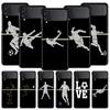 Football Player Soccer Art Phone Case for Samsung Galaxy Z Flip 3 4 5 Black Folding Mobile Shell Hard PC Coque Protect Cover